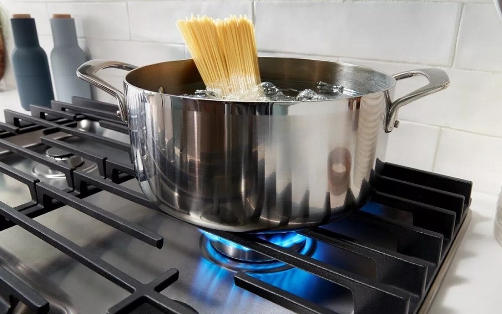 How do you get tough stains off a stainless steel stove top