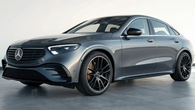 Modern car with sleek aerodynamic design features that enhance performance and style