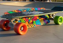 Colorful Sangde Easy Way 31-inch cruiser skateboard with vibrant deer graphic design for kids