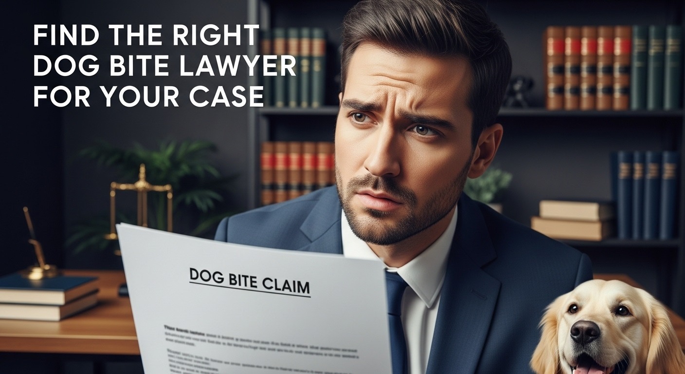Dog bite lawyer reviewing injury case documents