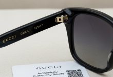 Gucci sunglasses serial number inside temple arm example
