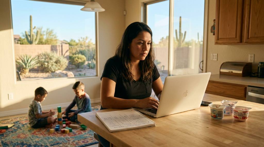 Parent reading yogurt nutrition labels before buying for kids