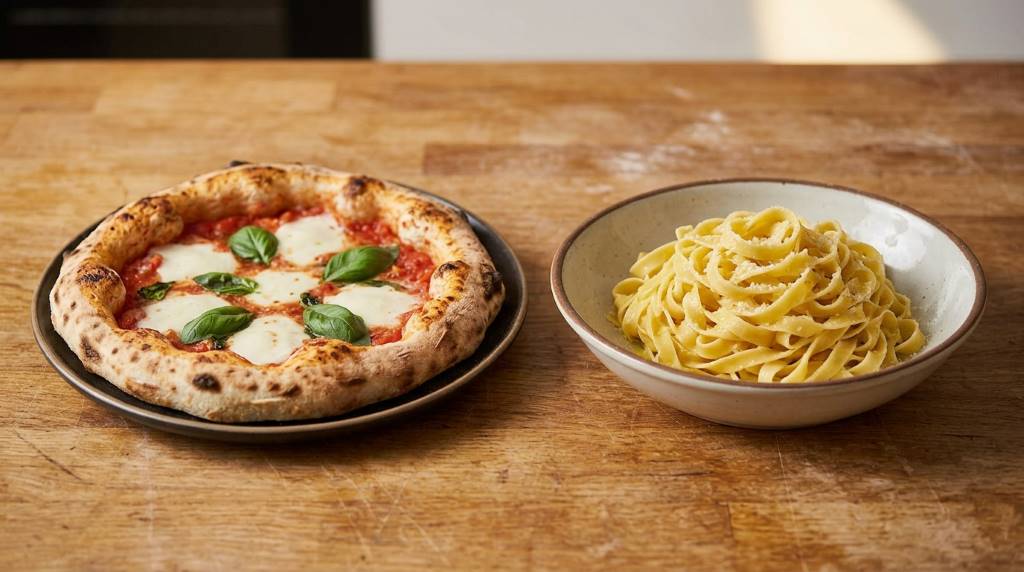 Homemade pizza made with POLSELLI Type 00 Organic Flour
