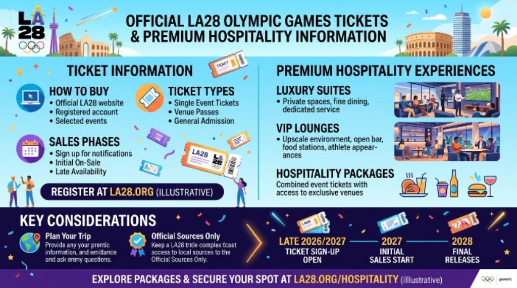 Official LA28 Olympic Games ticket information with premium hospitality experiences