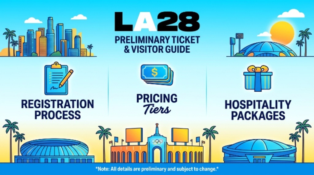LA28 Olympics ticket registration, pricing, and hospitality package guide for visitors