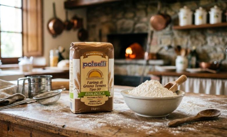 POLSELLI Type 00 Organic Flour bag for homemade Italian pizza