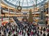 Shoppers walking through the busy center rotunda at Mall of America on Black Friday